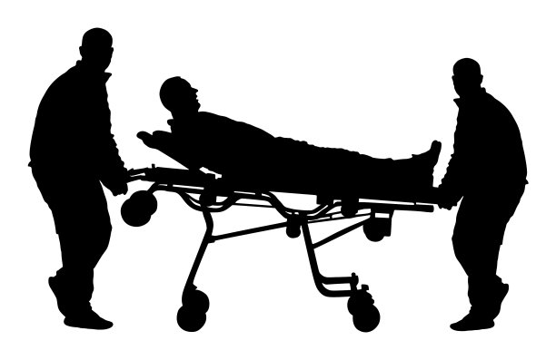 护理人员抢救病人急救剪影图片下载