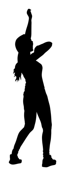 派对舞者英俊女孩剪影夜生活图片下载