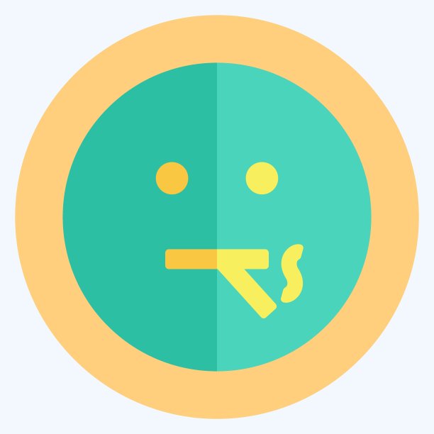 图标表情符号吸烟。适用于表情符号。平的风格。简单的设计可编辑。设计模板向量。简单的符号说明图片下载