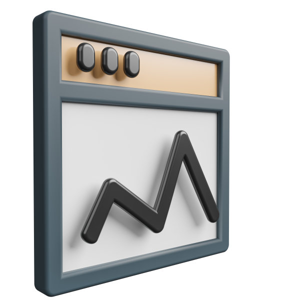 浏览器窗口与图形左视图3d图标渲染插图图片下载