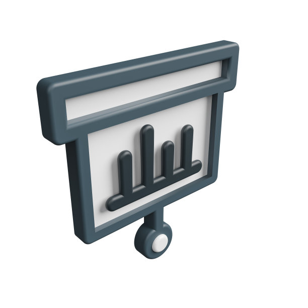 与图表顶部左视图板3d图标渲染插图图片下载