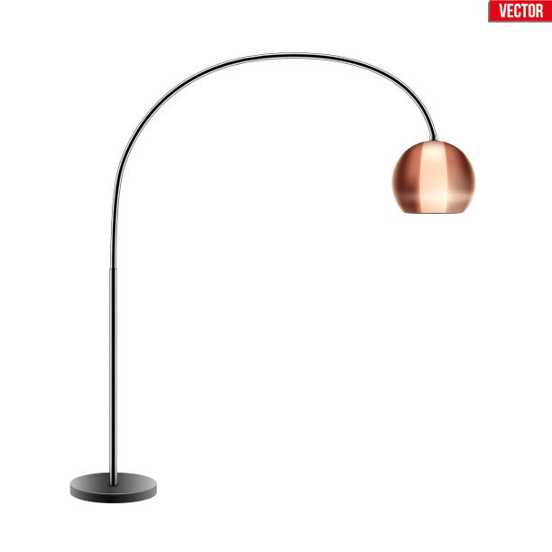 金属装饰落地灯图片下载