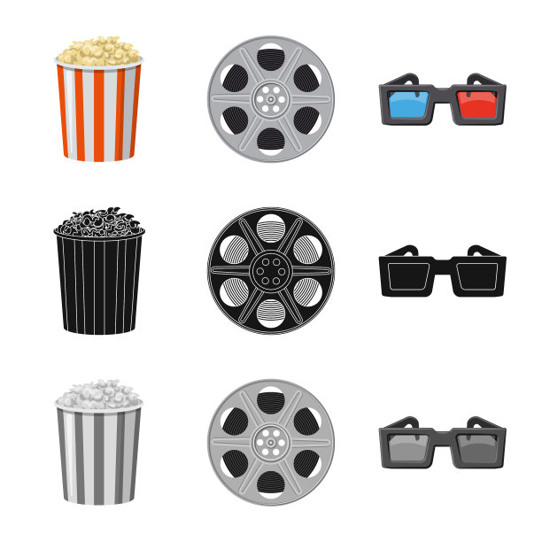 设计电视及影视标志套装图片下载