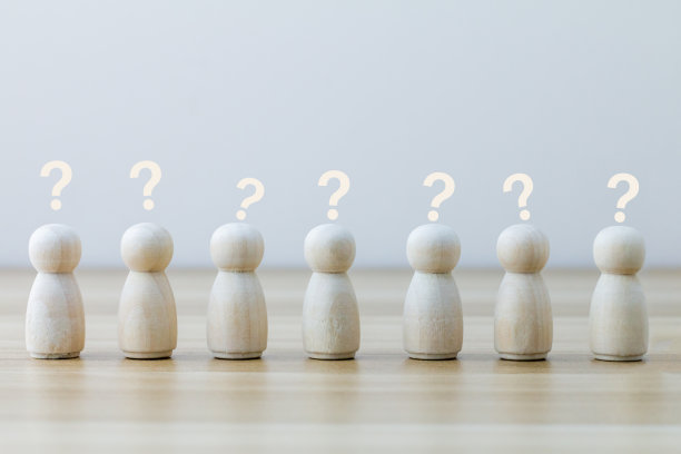 人类木材与符号问号图标。为你的文本复制空间图片下载