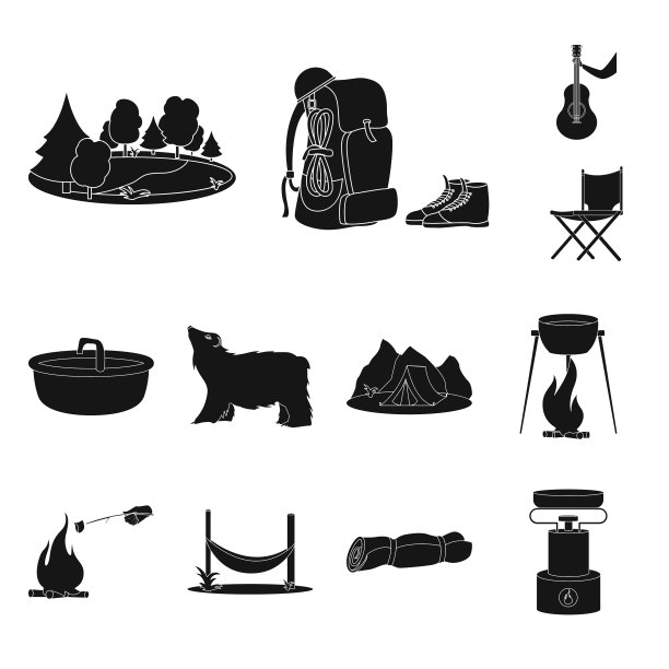 隔离对象放松和休息图标设置图片下载