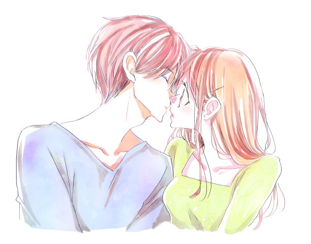 男人和女人试图接吻图片下载