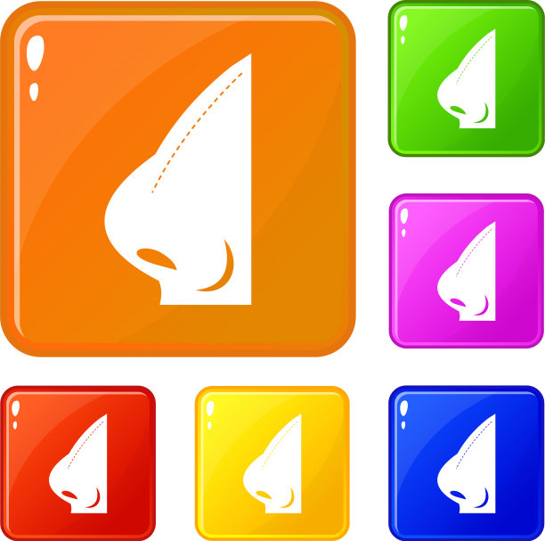 鼻整形术鼻子图标设置颜色图片下载