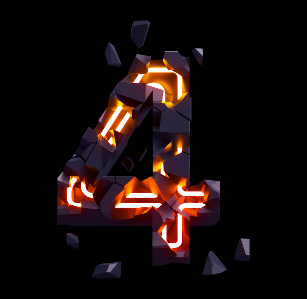 破坏灯霓虹灯字体。4号图片下载