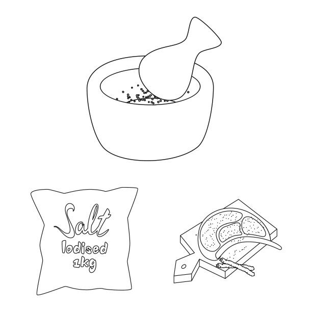 设计钠和矿物标志套图片下载