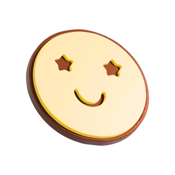 可爱的著名笑脸3d插图。卡通人物孤立在白色背景。图片下载