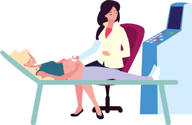 孕妇在医院看医生图片下载