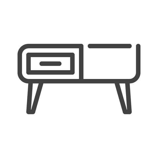 复古餐具柜线图标图片下载