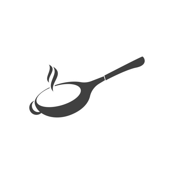 平底锅烹饪标志向量图片下载