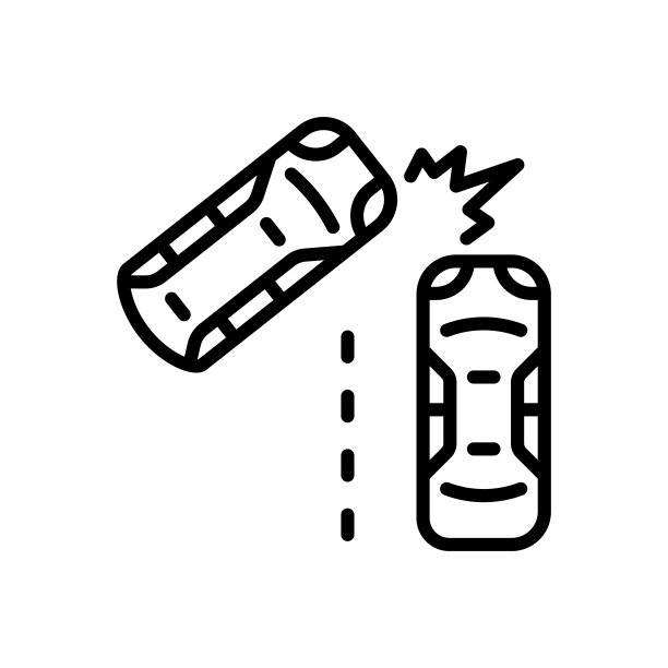 车祸图标。碰撞的汽车。交通规则。矢量符号在简单的风格孤立在白色背景。图片下载