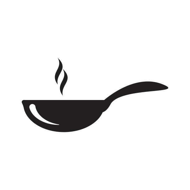 平底锅烹饪标志向量图片下载