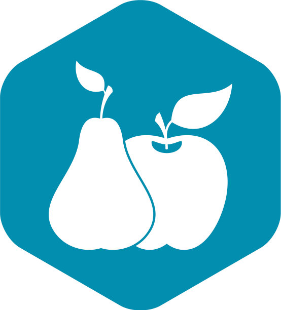 苹果和梨的图标风格简单图片下载