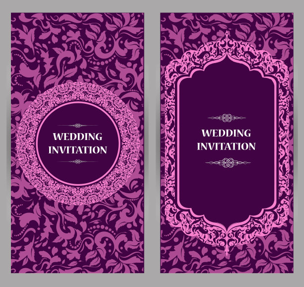 紫色婚卡背景图片下载