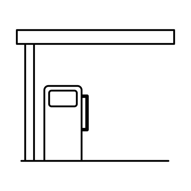 加油站的平面信息图。矢量插图。股票的形象。图片下载
