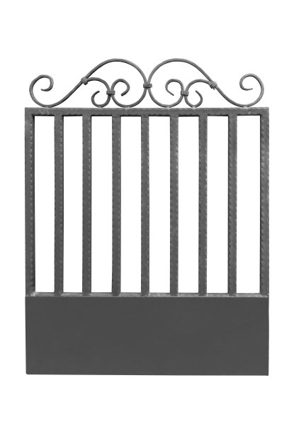 白色背景上孤立的铁栏杆图片下载