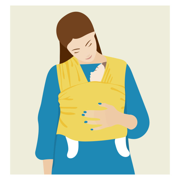 母亲婴儿袋。母亲和婴儿的全家福图片下载