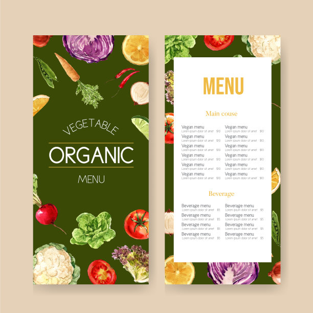 蔬菜水彩画收藏新鲜食品图片下载