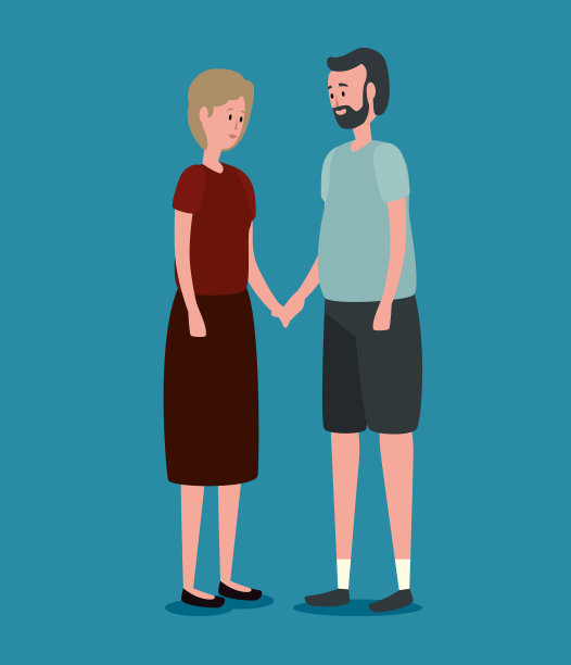 有发型的老女人和男人图片下载