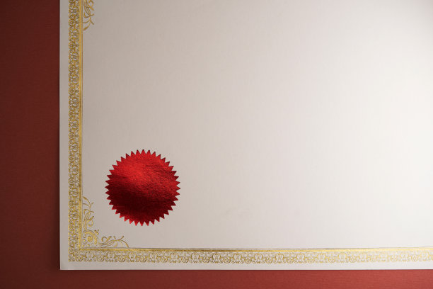 空白金框架证书的拷贝空间图片下载