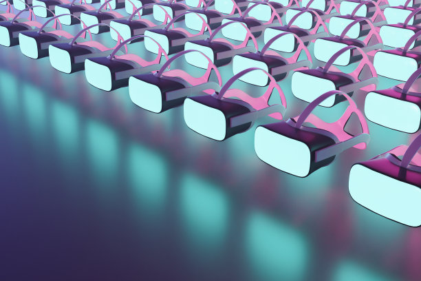 一套发光的VR眼镜图片下载