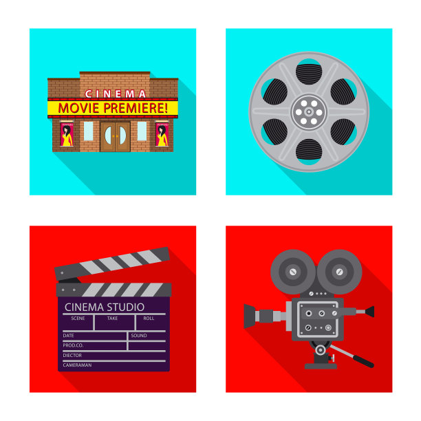 孤立物体电视和拍摄标志图片下载