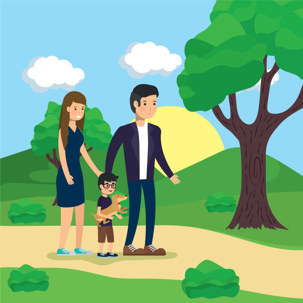 户外人群活动平台设计图片下载