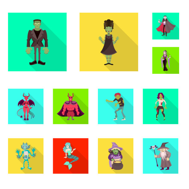 设计神秘和地狱符号的集合图片下载