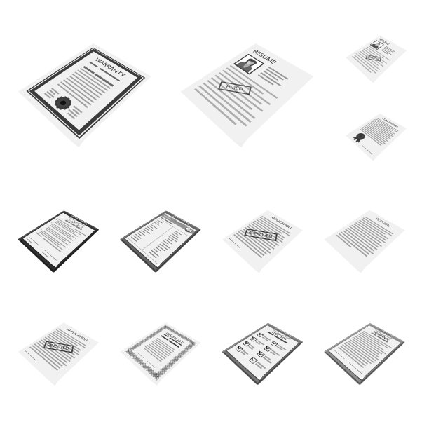 孤立物的打印和办公室标志的设置图片下载