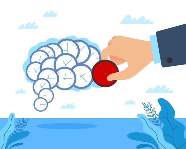 时间管理。选择最好的、高效的时间。生物钟，有效的日程安排和计划优化，忙碌多任务的人，快速响应矢量卡通平面概念图片下载