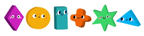 3D几何图形塑造情感。基本可爱画人物。卡通教育微笑的人物。孤立的抽象方块和圆脸蛋都很有趣。向量快乐多边形婴儿对象设置图片下载