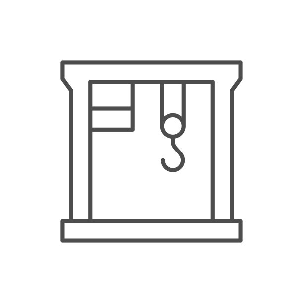 龙门起重机线条轮廓图标图片下载