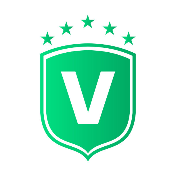 盾标志上字母V向量。字母V盾安全标志保护符号矢量标志设计图片下载