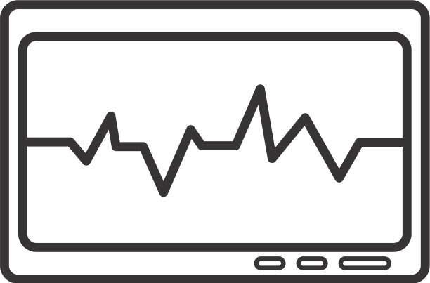 心电图线黑色图标图片下载