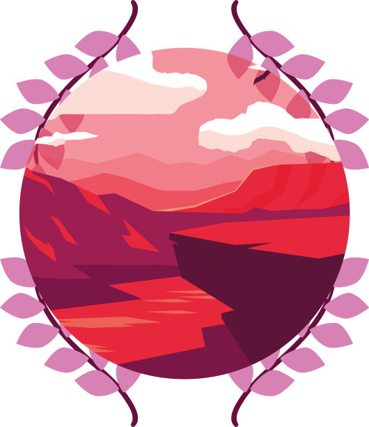 景观河峡谷自然叶徽图片下载