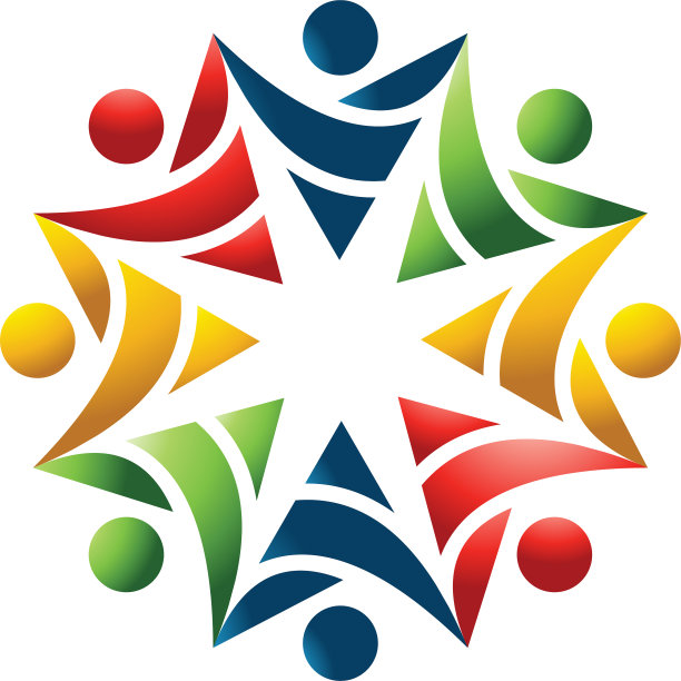 彩色社区logo模板图片下载