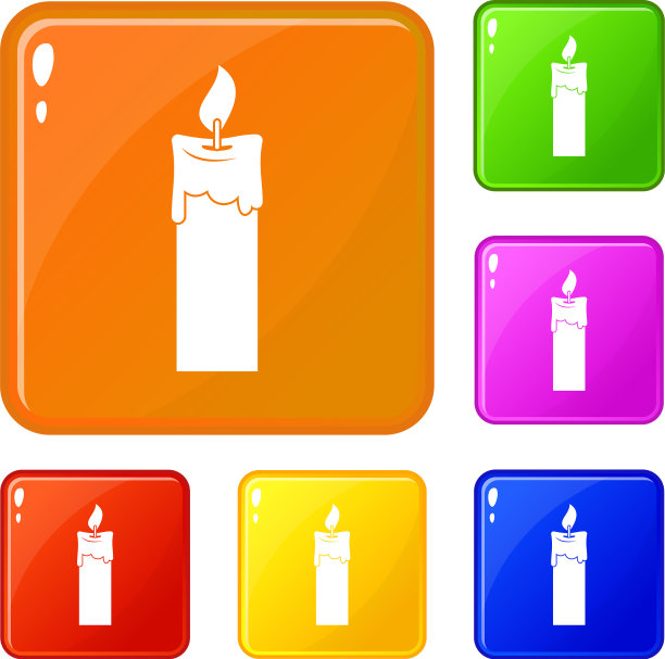 蜡烛图标设置颜色图片下载