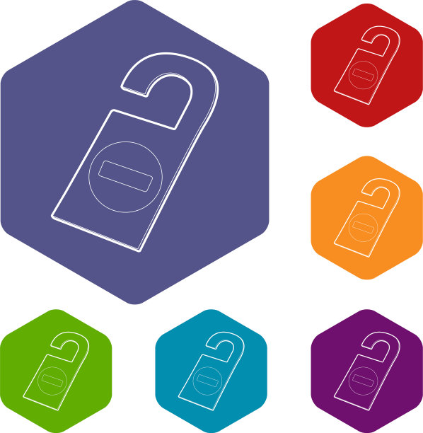 标签不打扰酒店图标轮廓风格图片下载