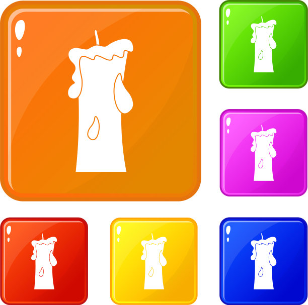 小蜡烛图标设置颜色图片下载