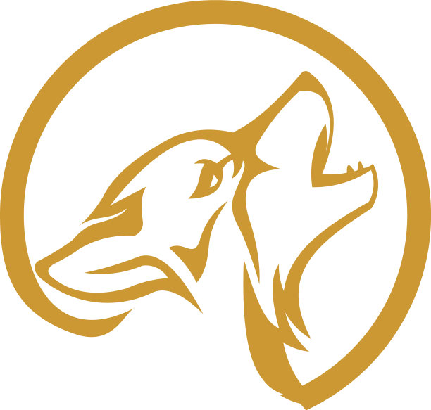 狐狸与复古标志模板图片下载