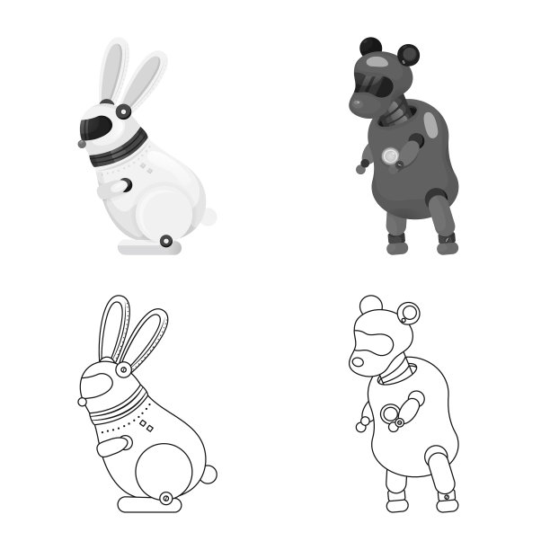 设计玩具和科学标志集玩具图片下载