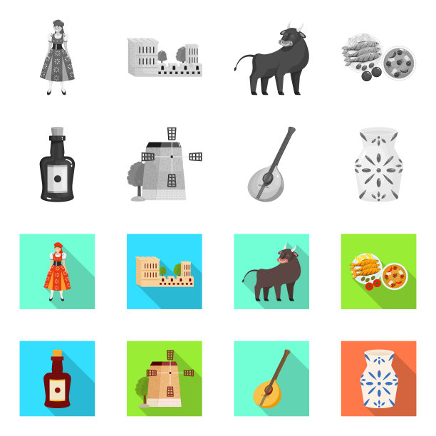 设计和历史标志设置和图片下载