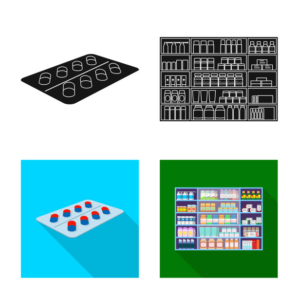 设计零售和医疗标识图片下载