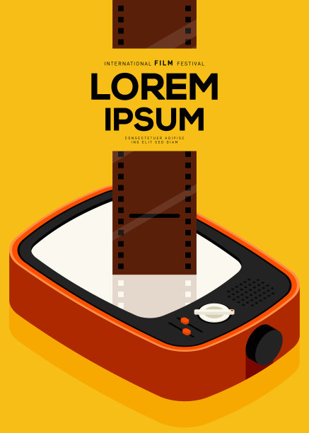 电影和电影海报设计模板背景幻灯片图片下载