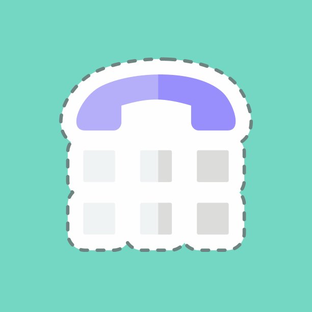 不干胶线切割电传打字。适合移动应用程序的符号。简单的设计可编辑。设计模板向量。简单的符号说明图片下载