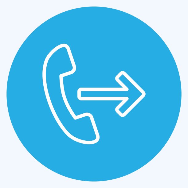 图标呼叫转移。适合移动应用程序的符号。蓝眼睛的风格。简单的设计可编辑。设计模板向量。简单的符号说明图片下载