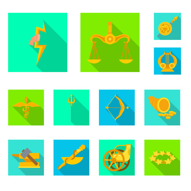 设计神和古董图标集图片下载